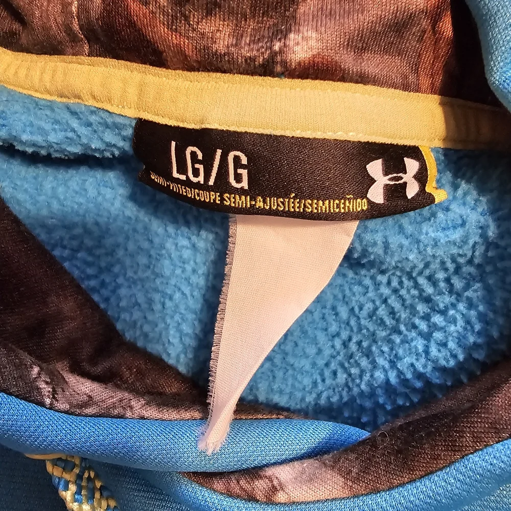 Boys Under Armour Teal Camo Hoodie - Picture 10 of 10
